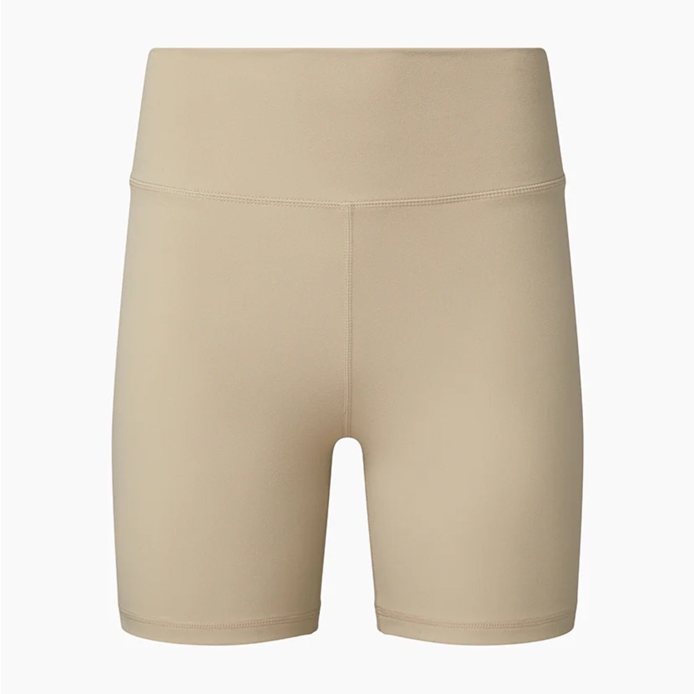 Ruched Biker Short in Stone